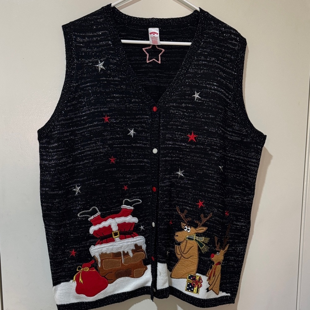 Holiday Time Christmas Vest (Santa & Reindeer)